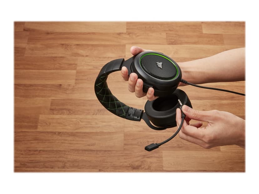 Corsair Gaming HS50 PRO STEREO Hodesett 3,5 mm jakk Stereo Grønn, Svart