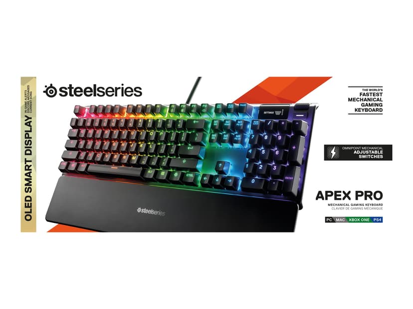 Steelseries Apex Pro Kablet Nordisk Tastatur