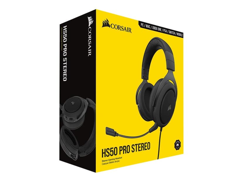 Corsair Gaming HS50 PRO STEREO Kuuloke + mikrofoni 3,5 mm jakkiliitin Stereo Musta