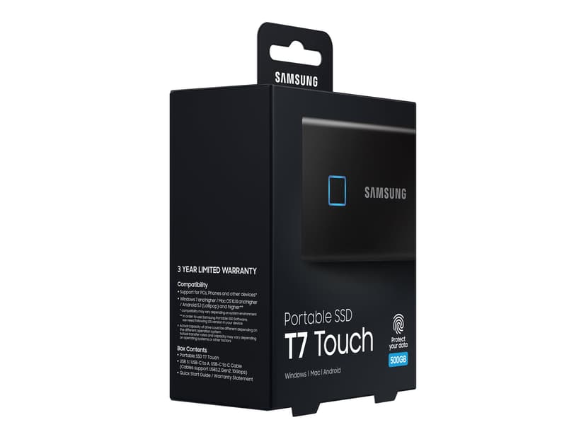 Samsung Portable SSD T7 Touch 0.5TB Svart