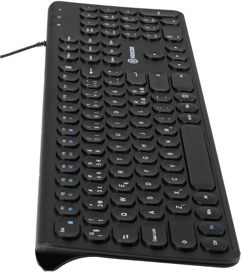 Voxicon Slim Classic 282W Kabelansluten Nordisk Tangentbord