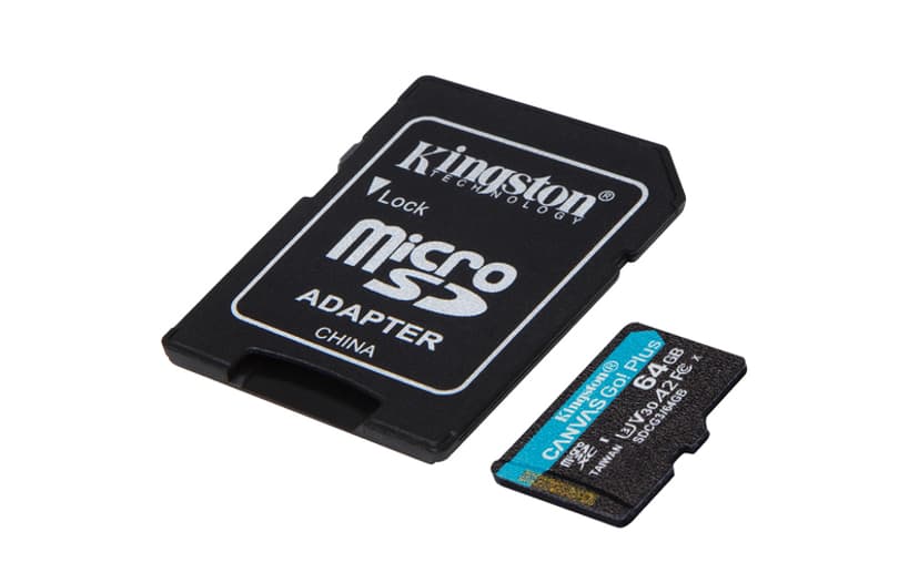 Kingston Canvas Go! Plus 64GB microSDXC UHS-I -muistikortti