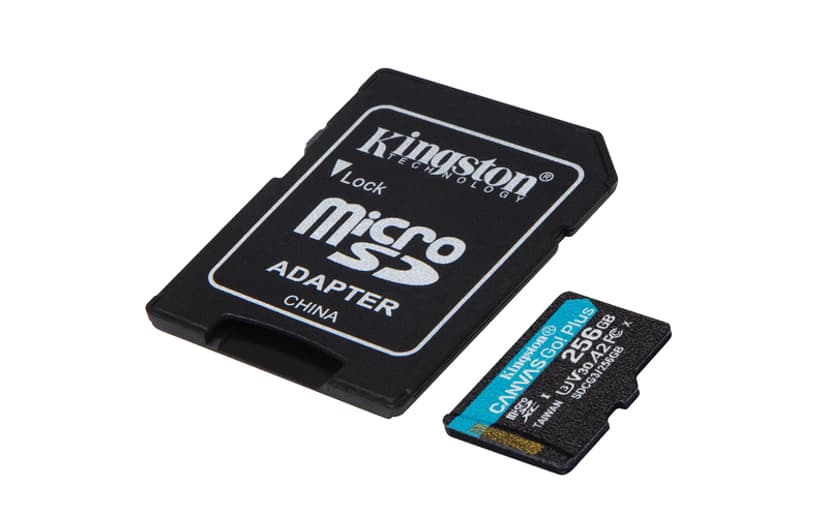 Kingston Canvas Go! Plus 256GB microSDXC UHS-I -muistikortti