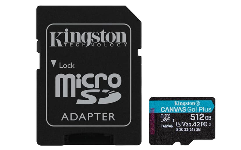 Kingston Canvas Go! Plus 512GB mikroSDXC UHS-I minneskort