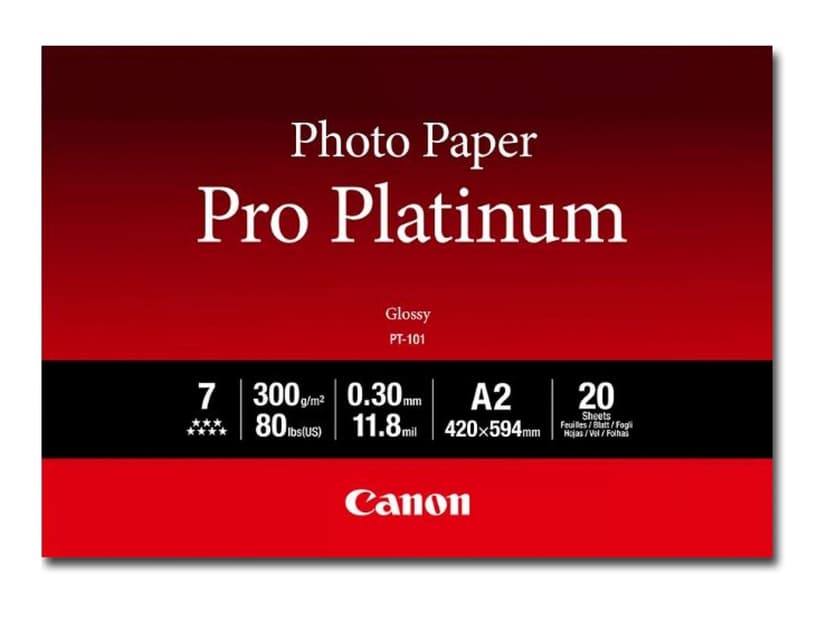 Canon Papper Photo Pro Platinum PT-101 A2 300g 20 Arkkia