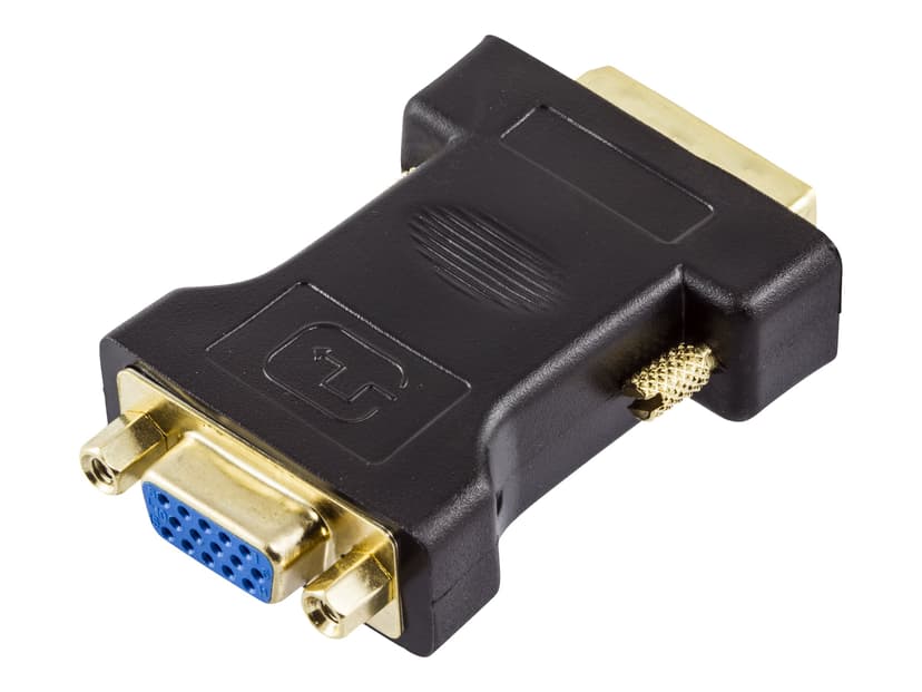 Deltaco Adapter DVI-A Hane VGA Hona, Hane