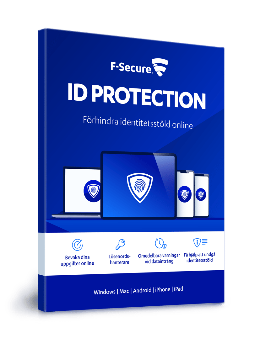 F-Secure ID Protection 1 vuoden tilaus 5:lle laitteelle 12kuukausi/kuukautta