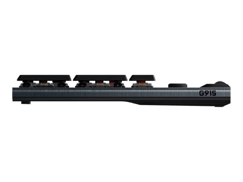 Logitech G915 LIGHTSPEED Wireless RGB Mechanical Gaming Keyboard Langaton, Bluetooth, LIGHTSPEED Pohjoismaat Musta Näppäimistö