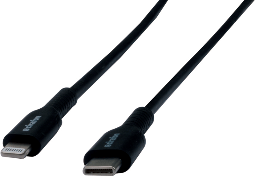Cirafon Sync/Charge Cable USB-C To Lightning 1.2m - Black Mfi T