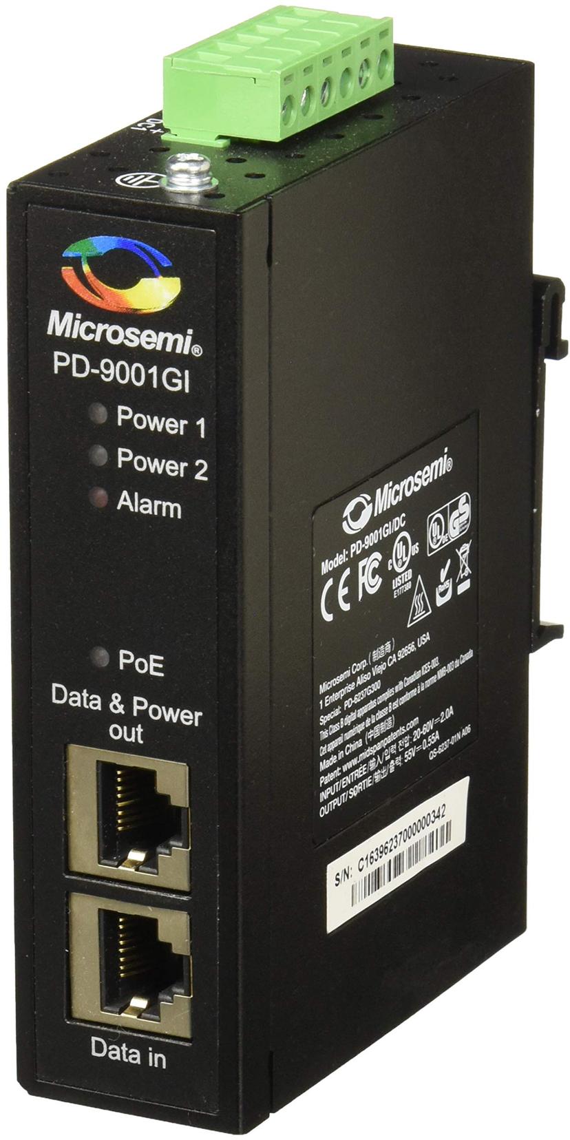 Microsemi Industrial 1-Port 30W PoE Injector
