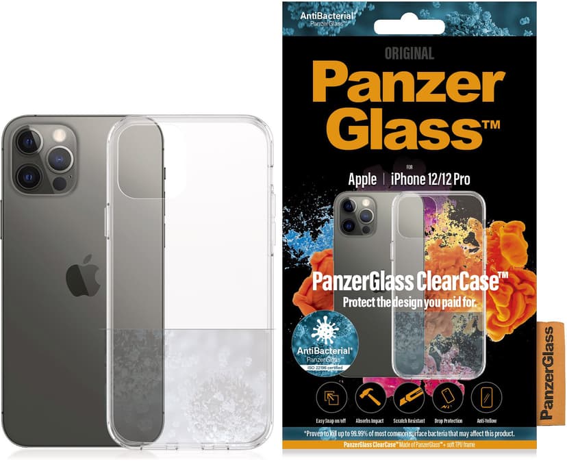 Panzerglass ClearCase Apple - iPhone 12,
Apple - iPhone 12 Pro Läpinäkyvä