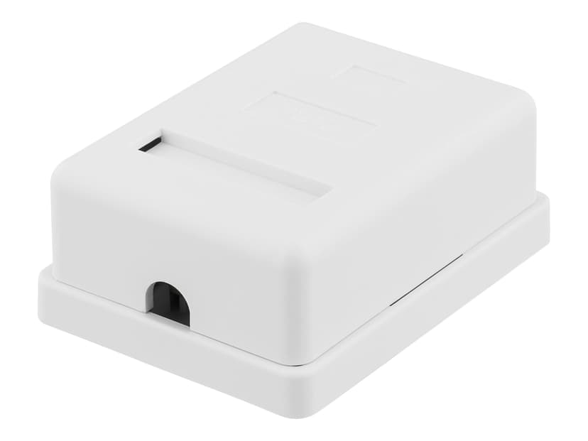 Deltaco Utanpåliggande nätverksuttag skärmat 1-port CAT 6