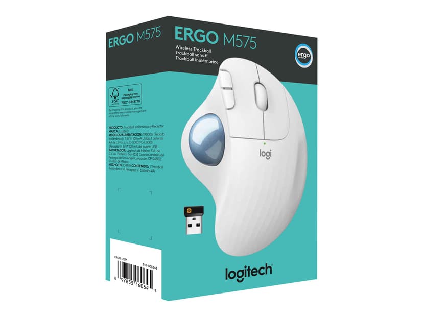 Logitech ERGO M575 RF Wireless + Bluetooth 2000dpi
