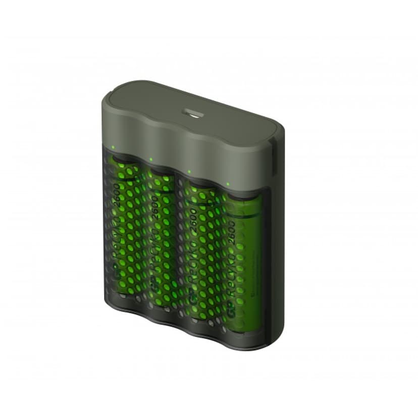 GP ReCyko Speed Charger M451 USB + 4st AA 2600mAh Batteri