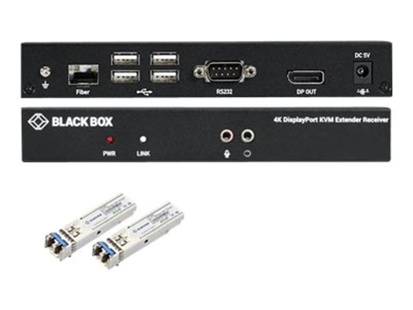 Black Box KVX KVM Extender (Incl. 2 SFP's) - MM Fiber 4K DP