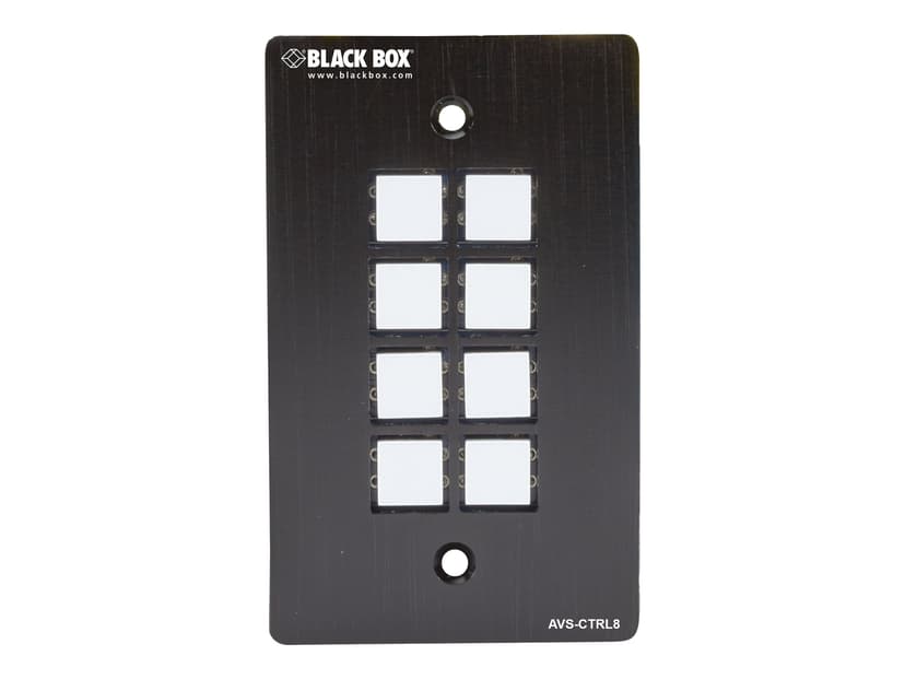 Black Box Wallplate Control Panel - 8-Button RS232