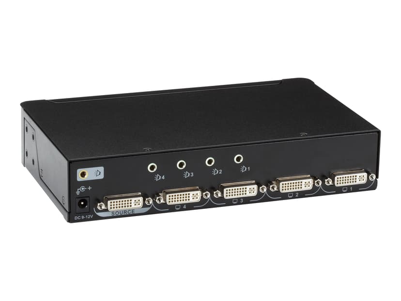 Black Box DVI-D Splitter with Audio and HDCP, 1 x 4