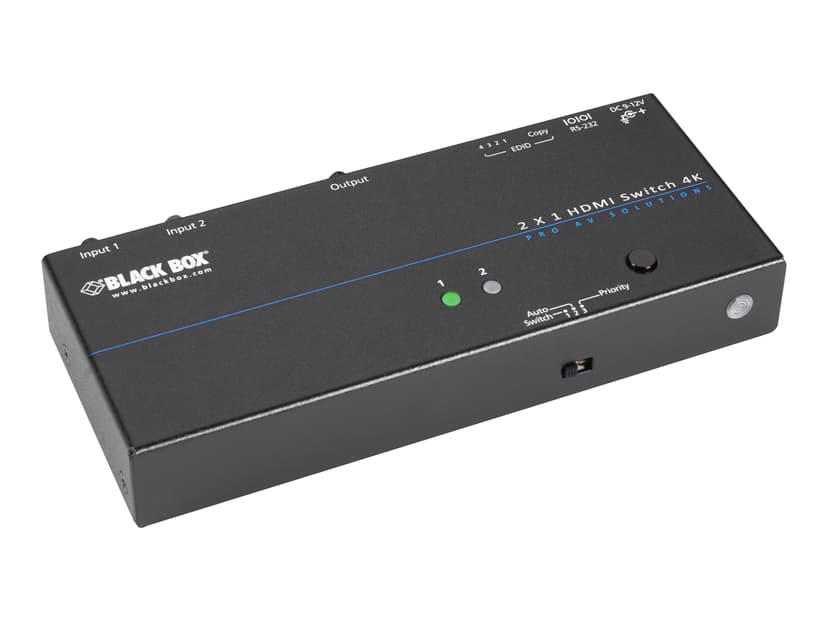 Black Box HDMI Switch - 2X1 4K IR RS232