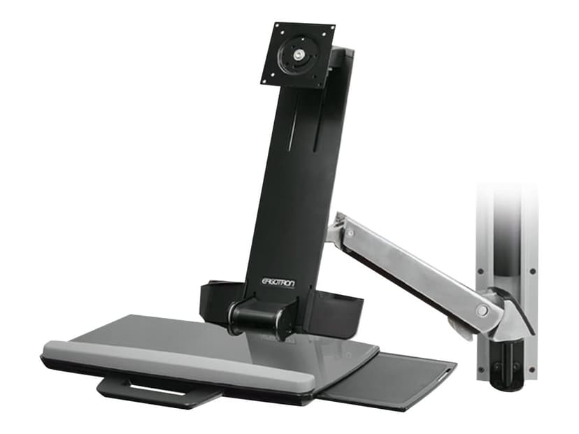 Ergotron StyleView Sit-Stand Combo Arm Aluminium/Svart