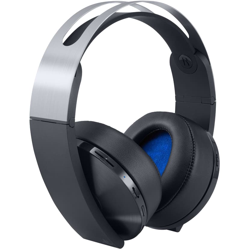 Sony 4 Platinum Wireless Headset Headset 3,5 mm kontakt Stereo Silver, Svart (1004775) | Dustin.se
