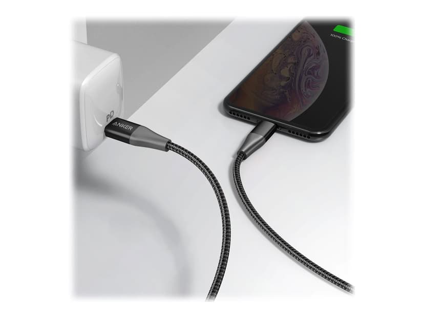 Anker Powerline+ II USB-C To Lightning 0.9m Musta