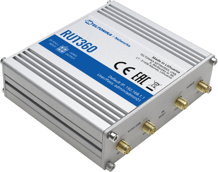 Teltonika RUT360 Industrial LTE CAT6 Router