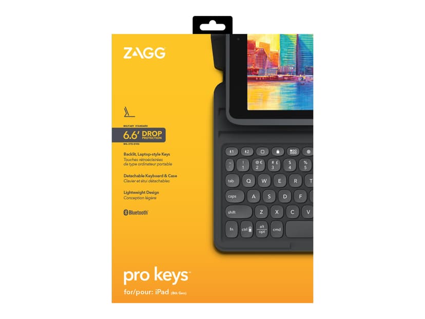 Zagg Keyboard Pro Keys Apple iPad 10.2' 7th/8th/9th Gen Nordic