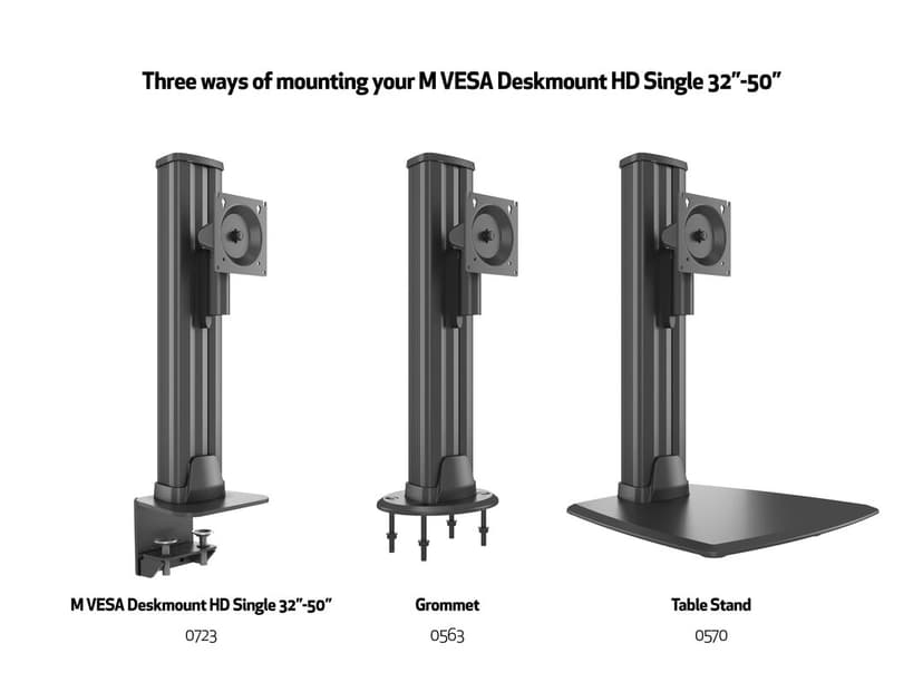 Multibrackets M VESA Deskmount HD Single Vertical Wide 32”–50"