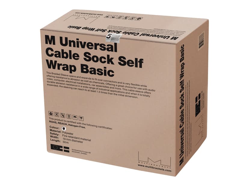 Multibrackets M Universal Cable Sock Self Wrap Basic