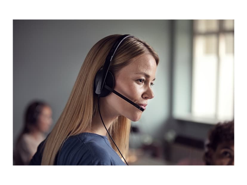 EPOS ADAPT SC165 STEREO USB/3,5MM Headset 3,5 mm kontakt, USB Optimerad för UC, Skype for Buisness Stereo Svart, Vit