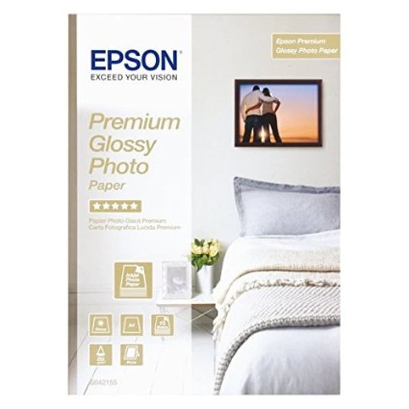 Epson Papper Photo Premium Glossy A4 15-Ark 255g
