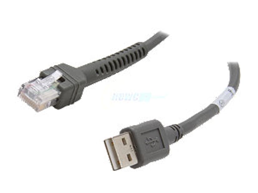 Zebra USB-kaapeli 2.1m 4 nastan USB- A Uros RJ-45 Uros
