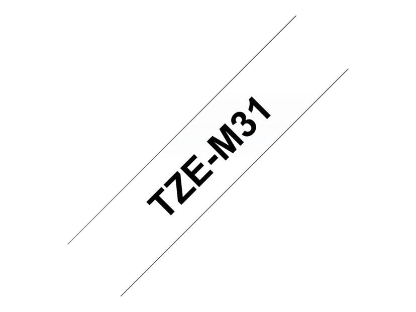 Brother Tape 12mm TZe-M31 Musta/L�pin�kyv�