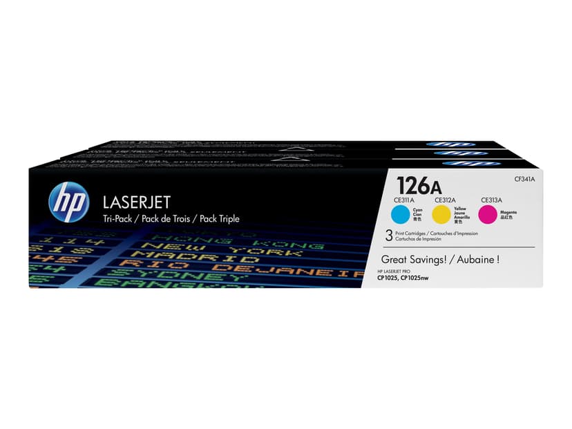 HP Toner Kit 126A (Y/C/M) 1K - CF341A