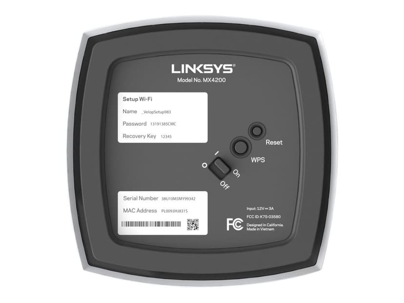 Linksys MX12600 Tri-Band AX4200 Mesh WiFi 6 System 3-pakkaus