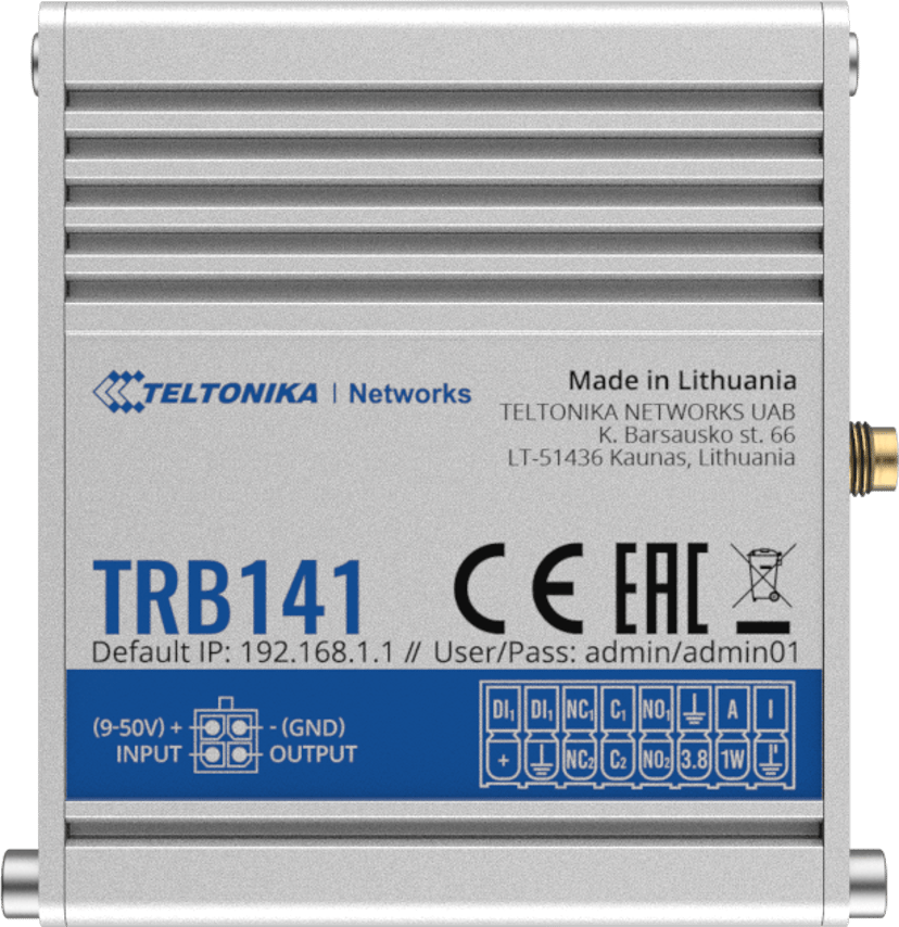 Teltonika TRB141 Industrial Rugged LTE Gateway