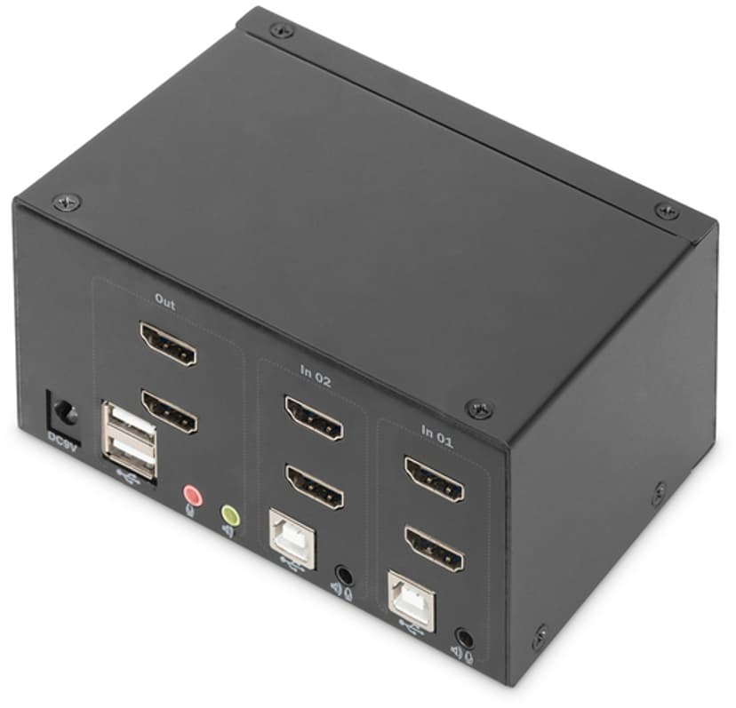 Digitus 2-porters Dual Display 4K HDMI KVM-svitsj