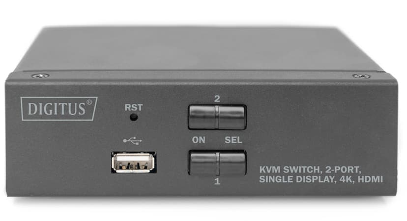 Digitus 2-porttinen 4K HDMI KVM -kytkin
