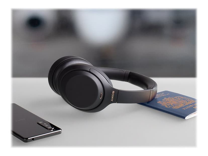 Sony trådlösa around-ear hörlurar WH-1000XM4 (svart) - Elgiganten