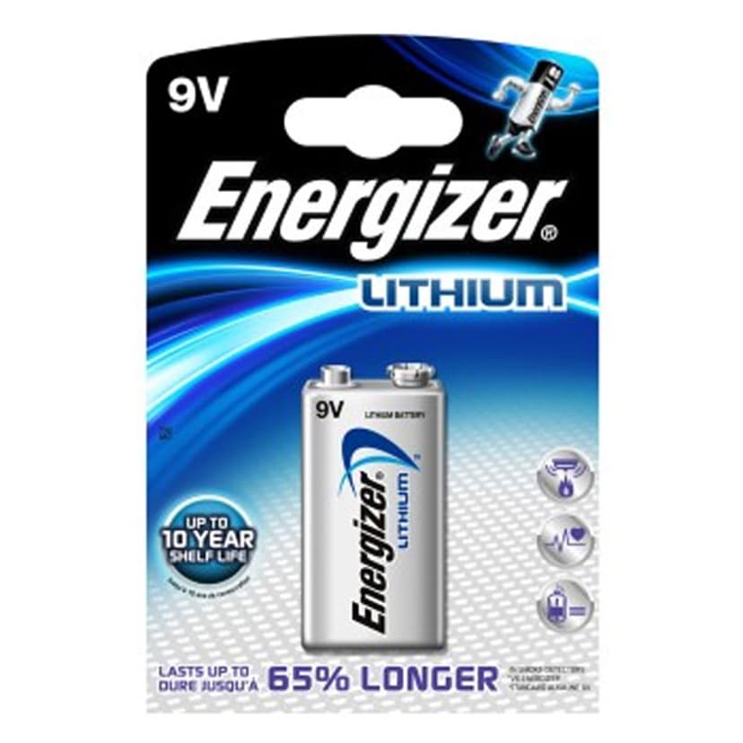 Energizer Batteri Utimate Lithium 9V - 6LF22 1200mAh