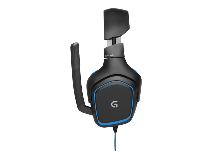 Logitech G430 Surround Sound Gaming Headset Hodesett Surround Sound Blå, Svart