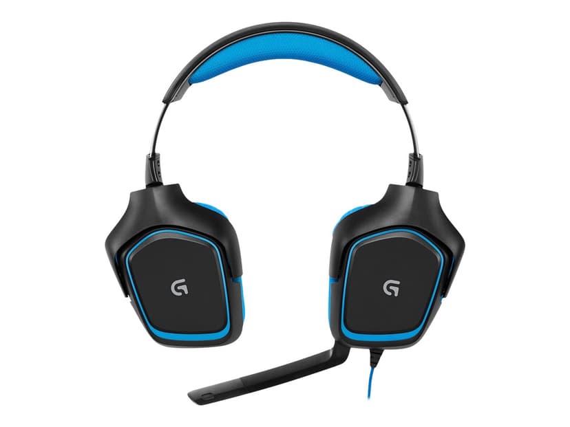 Logitech G430 Surround Sound Gaming Headset Hodesett Surround Sound Blå, Svart