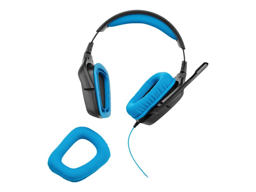 Logitech G430 Surround Sound Gaming Headset Hodesett Surround Sound Blå, Svart
