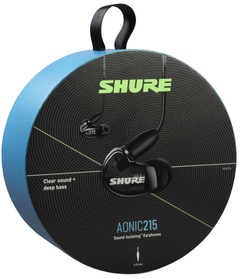 Shure Aonic 215 Sound Isolating In-ear - Black Kuulokkeet 3,5 mm jakkiliitin Stereo Musta