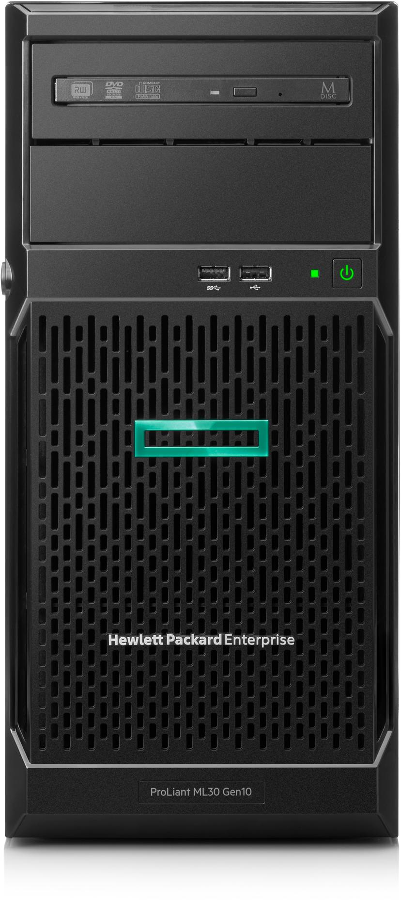 HPE ProLiant ML30 Gen10 Plus – 2 x 240 GB SSD, ekstra RAM og redundant PSU Xeon E E-2314 Firerkjerne 32GB