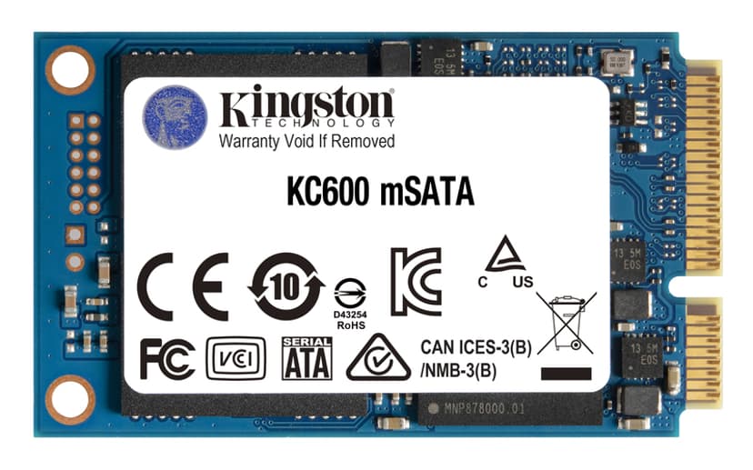 Kingston KC600 512GB mSATA Serial ATA III