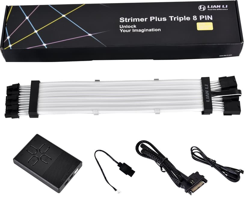 Lian-Li Strimer Plus triple 8 pins RGB Valkoinen