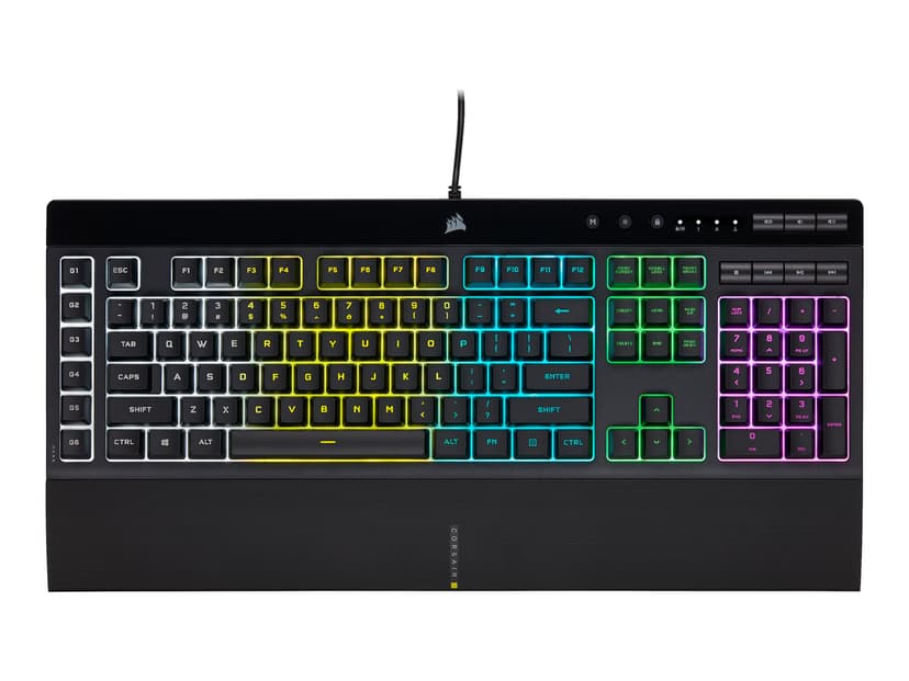 Corsair Gaming K55 RGB PRO Langallinen, USB Pohjoismaat Musta Näppäimistö