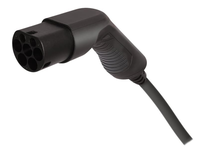 Deltaco E-CHARGE, CABLE TYPE 2 - TYPE 2, 3 PHASE, 32A, 3M 3m Musta