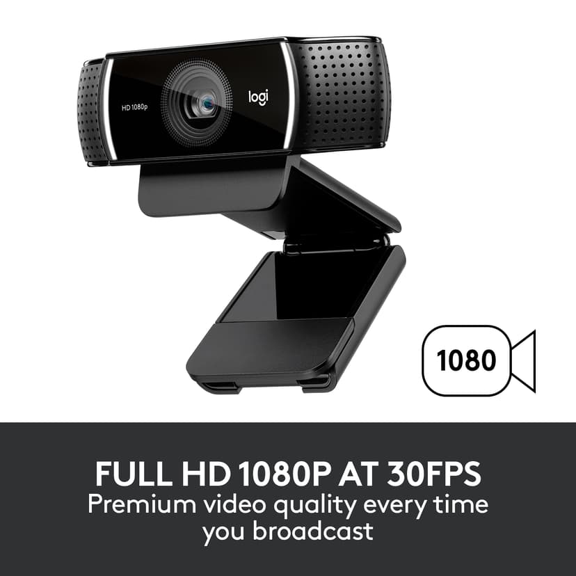 Logitech C922 HD Pro Stream USB 2.0 Webkamera Svart